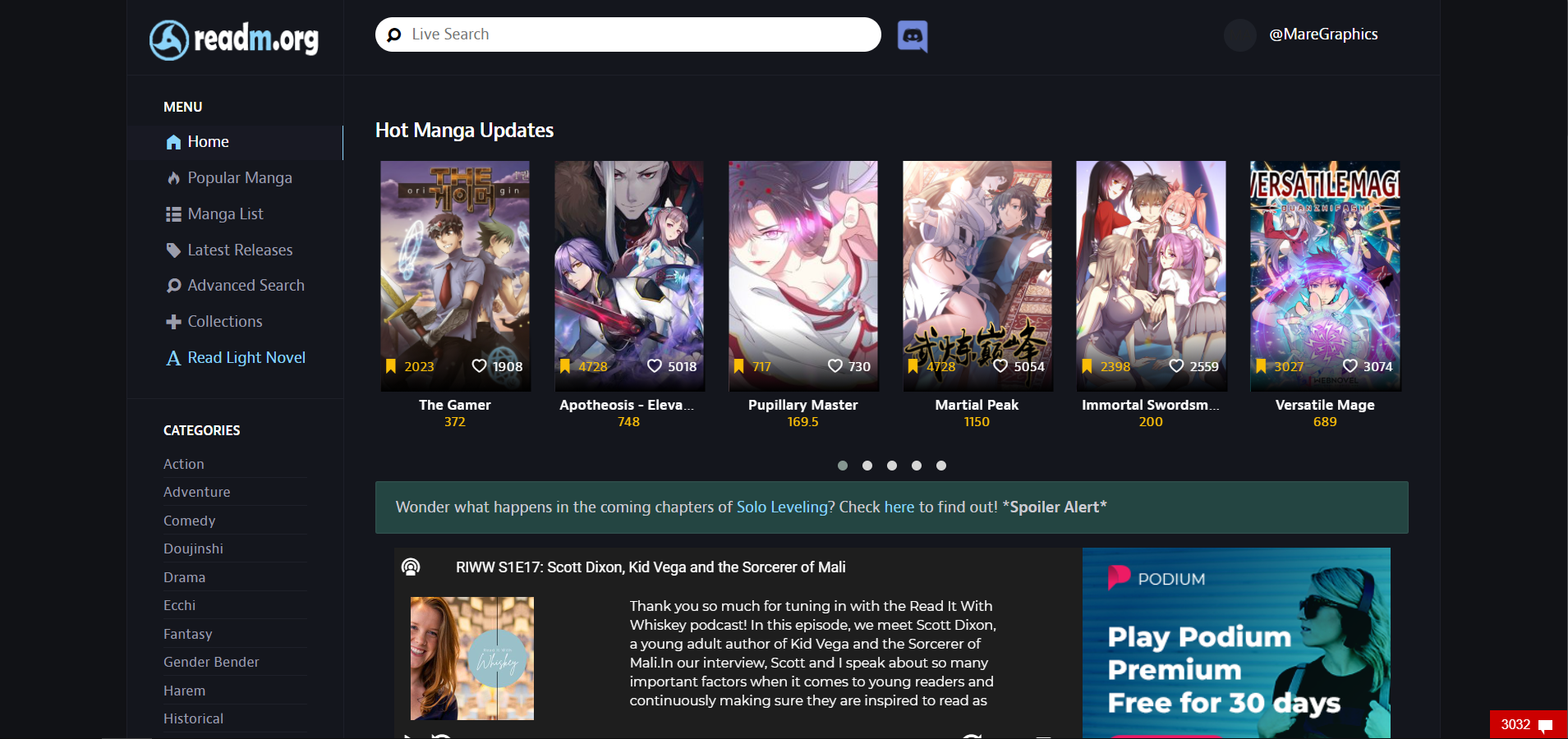 Manga website online anime